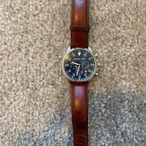 Michael Kors Brown Leather Strap Watch